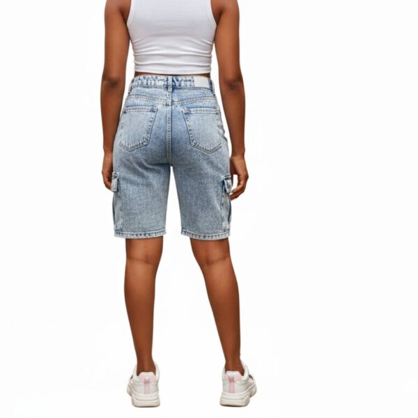 Short Blue Jeans Trouser