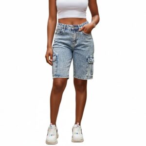 Short Blue Jeans Trouser