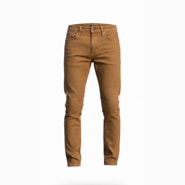 Classic Regular-Fit Cotton Pants – Camel Brown