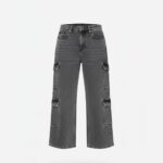 Washed Grey Cargo Jeans